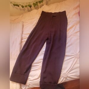 COS Eggplant Barrel Pleated Trousers Size 4
